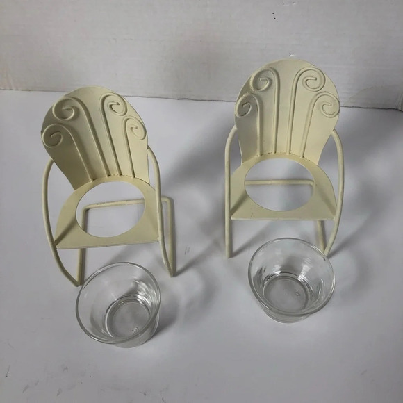 Vtg Metal Lawn Chair Candle  Holders - Picture 6 of 10